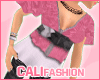 &copy; Baggy belted top pink