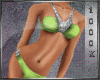1000K Glitter Bikini Green