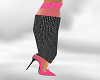 *AL* Blk/Pink Lace Heel