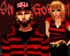 ! Red Striped Polo Hoody