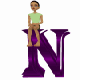 Jr*Purple N Letter Anima