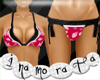 [in] Red flower bikini