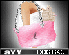 aYY-Metal Chain Dog Bag Pink&blond