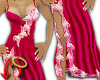Satiny Gown Fuschia