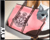 aYY-British Shorthair cat & sassy pink  bag
