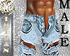 (MI) Open jeans male