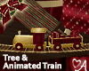 Tree w/ Seating & Toy Train