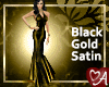 Black Gold Satin Gown