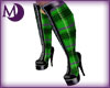 BBW Green Plaid Boots