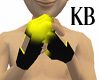 Yellow and Black Gloves