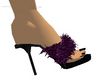 Purple boudoir slippers