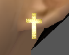 Gold Cross Earring m