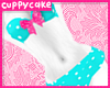 bikini blue polkabow