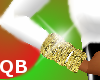 Q~R Gold Diamond  Bangel