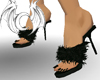 [X] Black Fuzzy Heels