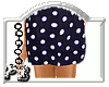 Navy Polka Dot w/red