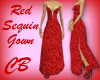 CB Red Sequin Gown