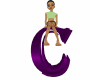 Jr*Purple C Letter Anima