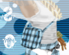blue plaid side bag