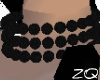 Blk Triple Bead Collar F