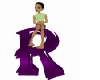 Jr*Purple R Letter Anima