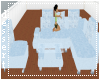 {DB}Soft Blue Flo Couch