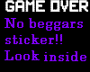 No beggars purple black