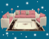 Pink combination sofa