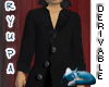 3/4 Closed Black Trench