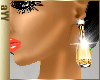 aYY- luxury gold scent bottle bling earrings