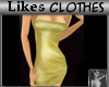 L3dw Gold mini dress