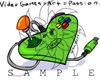 Green Gamer Love Sticker
