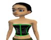 [9s] Green Latex Corset