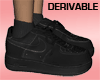 Ladies Black Nike AF1s