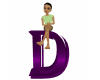 Jr*Purple D Letter Anima