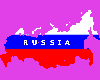 Russian map and flag