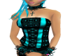 (liz) goth turquoise top