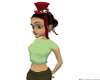 Crimson skully hat