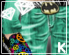 [KISA]TealBatSkinnies