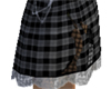 Plaid chained skirt