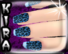 [Kira]Blue Leopard Nails
