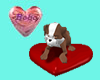 doggy bounce on heart