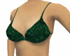 Green Glitter Bikini Top