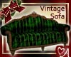 Green Stripe Antique Sofa