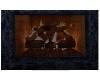 black marble fireplace