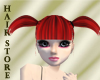 HS Hi Pigtail Goth Red