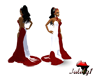 White and Red Gown