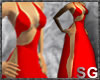 *R*long curvy slit dress