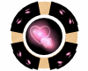 pink&blk Heart rnd couch