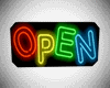 Color neon "Open" sign